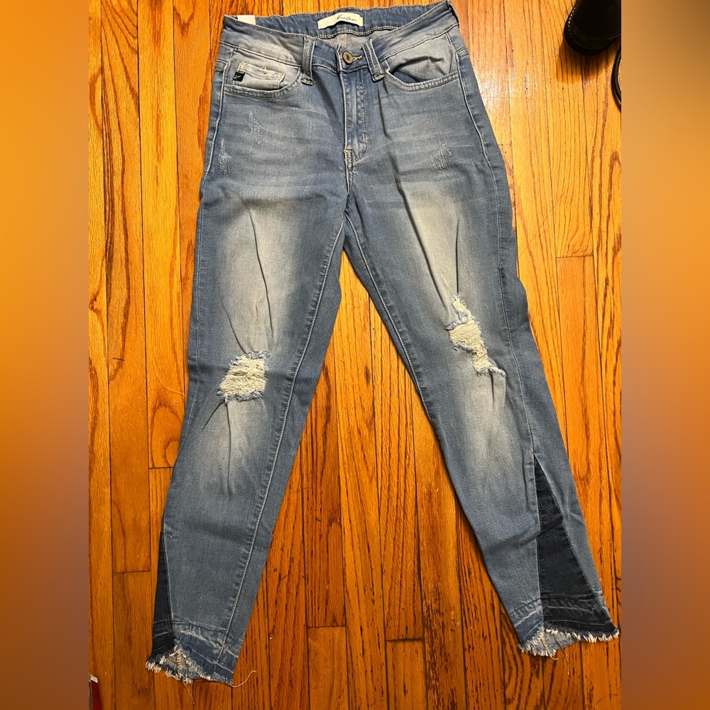 NWT color block jeans